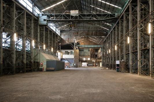 Industrial turbine hall at Cockatoo Island Sydney Harbour