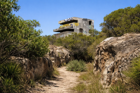 Closed WWII bunkers at Boora Point Malabar Headland National Park Sydney