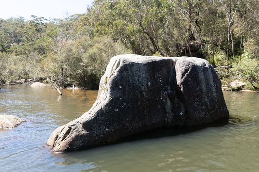 Minerva Pool, a sacred swimming hole in Dharawal National Park surrounded by bushland