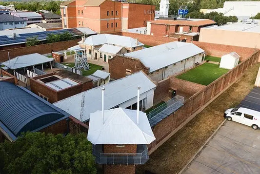 The preserved gallows inside Old Dubbo Gaol