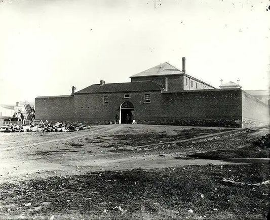 Historic news photo from Goulburn Gaol taken after a riot