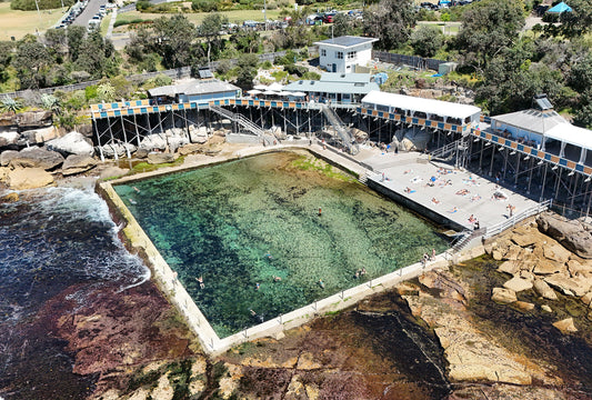 Wylie's Baths timber deck overlooking the 50-metre ocean pool in Coogee Sydney